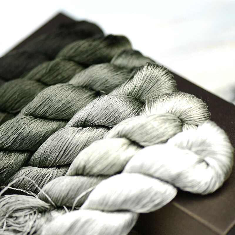 1 stücke 100% seidenfaden Hand stickerei sticken kreuz stich Zweige und stiele stickerei 400m die Seide stickerei gewinde