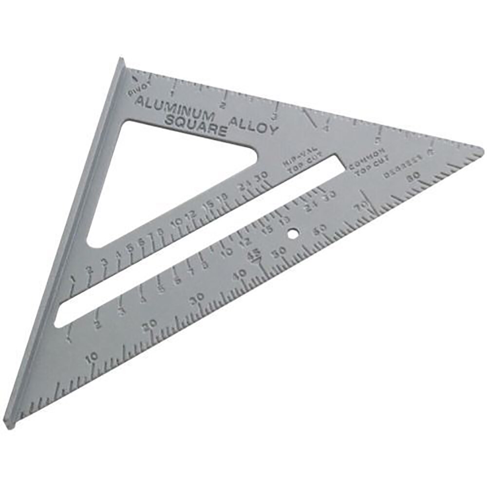 Aluminum alloy Ruler casting low grade and Cast aluminium 7 inch triangular Quick Read Square Tool Carpenters Measuring Tools: White