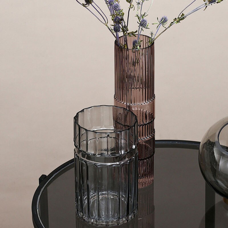 Home Decoration Flower Vase High Glass Vase Fydroponics Desktop Decoration Flower Arrangement Wedding Decoration Vases Ornaments