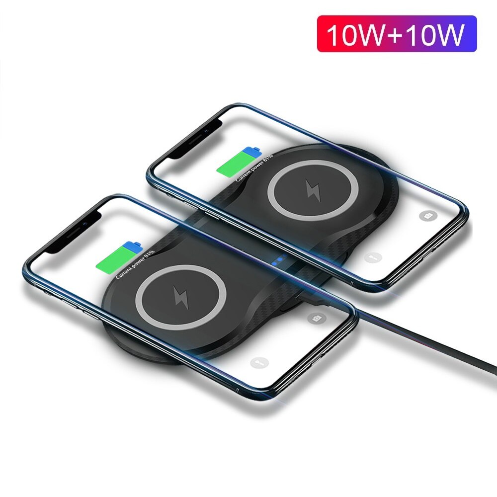 30W 2 In 1 Dual Seat Qi Draadloze Oplader Voor Samsung S20 S10 Inductie Snel Opladen Pad Voor Iphone 12 11 Xs Xr X 8 Airpods Pro: Dual 10W