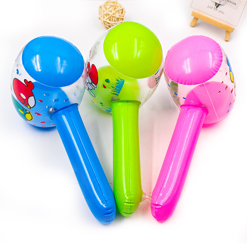Kids 20CM Inflatable Hammer Balloon Cute Cartoon Animal Pattern Air Hammer With Bell Toys for Children Outdoor Party Game Toys
