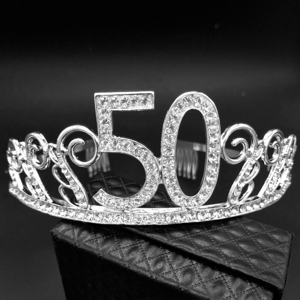 Tiara de aniversário com cristal, decoração de chapéu digital, tiara com strass, coroa, suprimentos para meninas, festa, banquete, presente