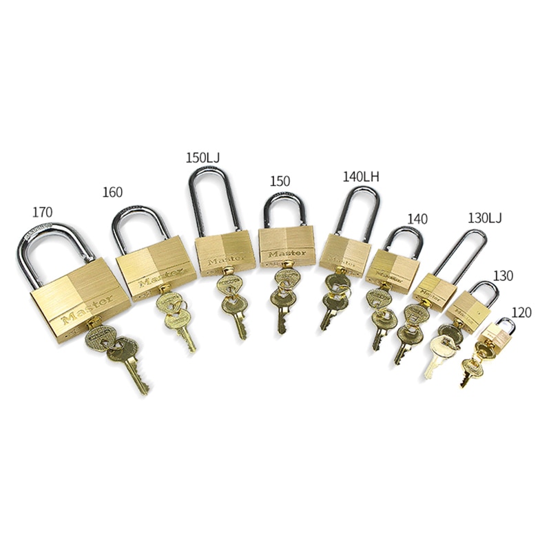 Master Lock Massief Messing Hangslot Outdoor Indoor Waterdichte Keyed Lock voor Rugzakken, Aktetassen, Tackle dozen, kluisjes sloten