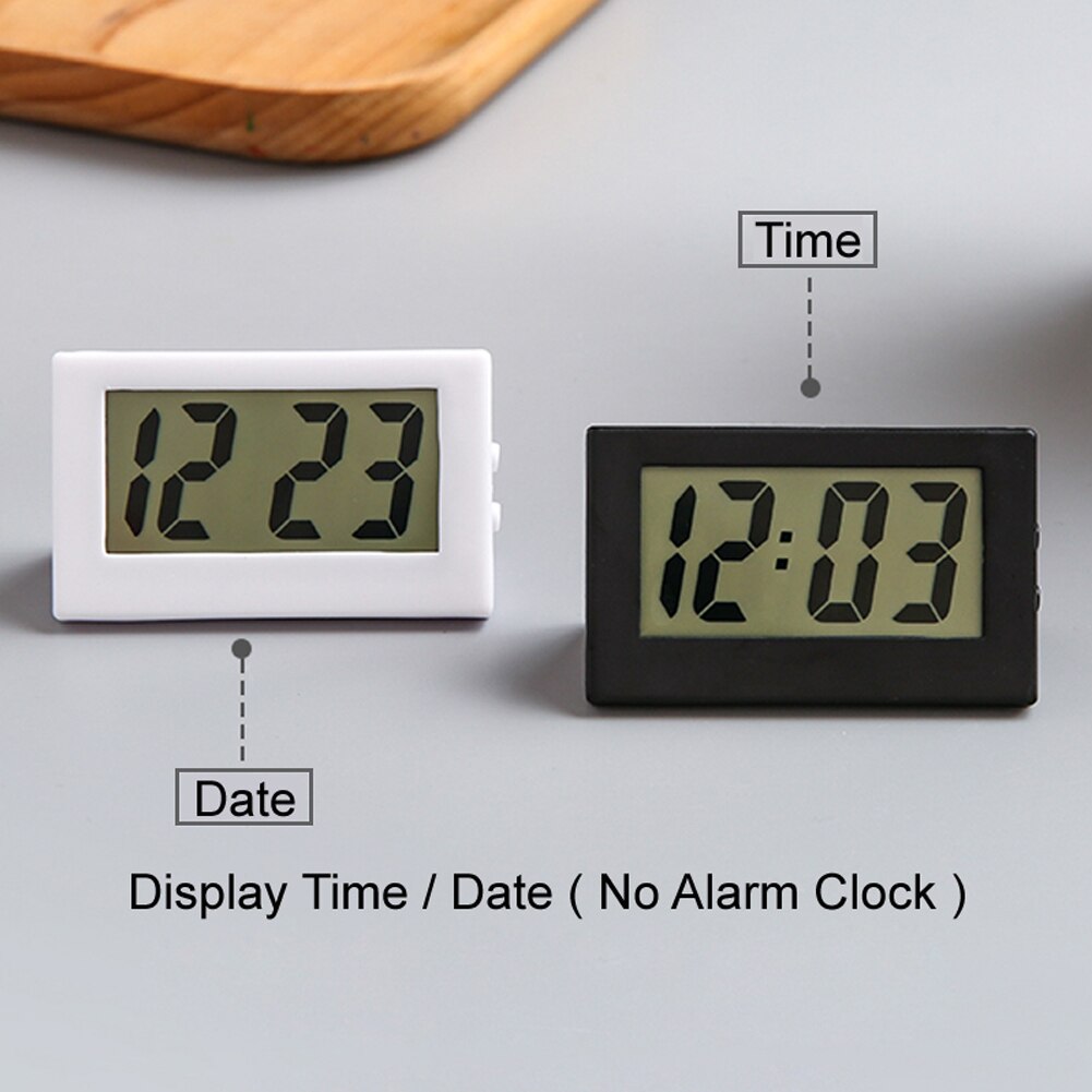 Portable mini silent electronic desk clock, household mini triangle diy digital desktop student exam silent electronic clock