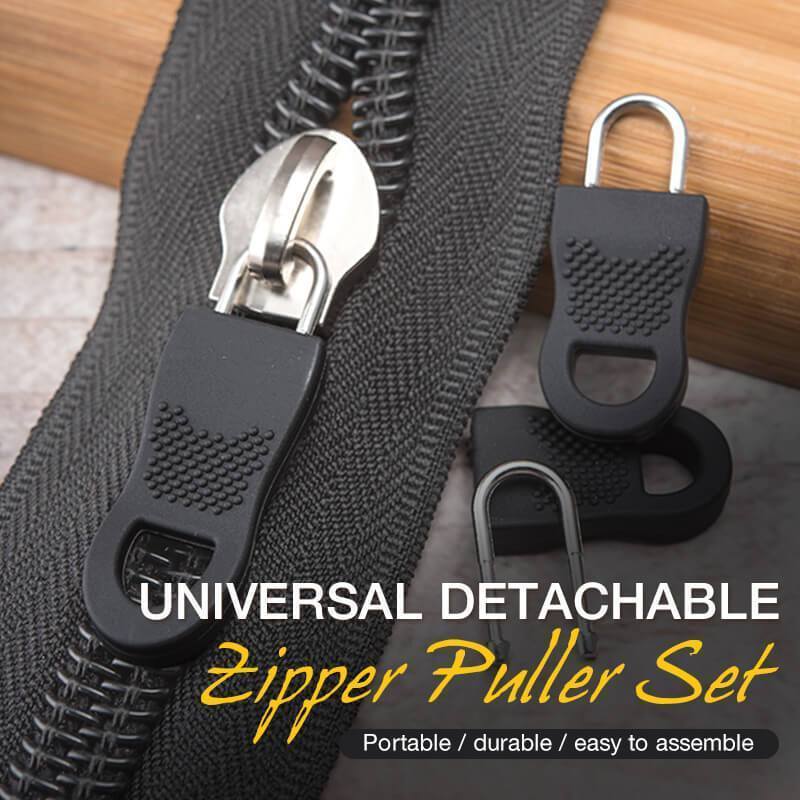 Universal Detachable Zipper Puller Set Elastic for Dress Sweater Pin buckle Leather Bel Sliding Teeth Rescue Sewing Z