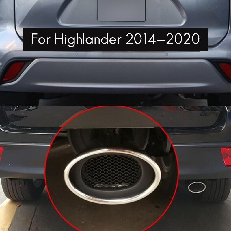 Para Toyota Highlander trasera de acero inoxidable silenciador de escape Punta de piezas de automóviles: Default Title