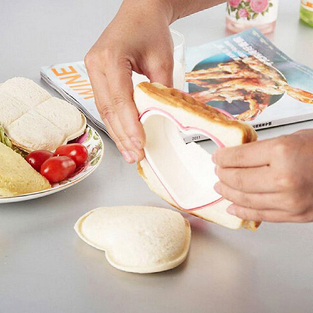 Diy Hart Vorm Sandwich Toast Maker Cake Cookies Lunch Brood Mould Tool Keuken Accessoires Bakvormen Bakvorm