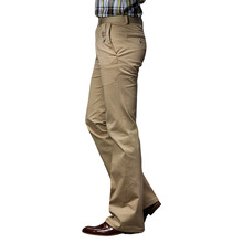 Men's Auturm Boot Cut Jeans Male Mid Waist Business Bell Bottom Denim Pants Flares Trousers Size 27-36 38