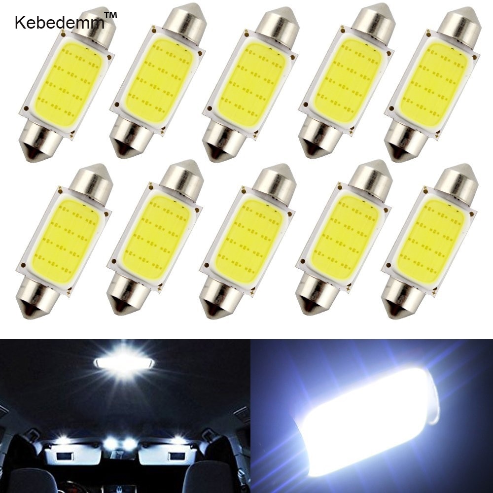 10 stks/partij Auto COB 31mm 36mm 39mm 42mm LED Lamp 1.5 w DC12V Auto Lichtkoepel auto Interieur Lamp
