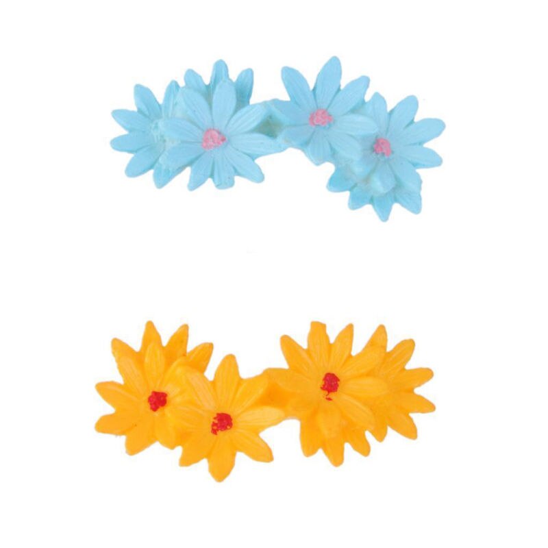 2Pcs Miniature Garden cute Moss Flower Fairy Garden Micro Landscape Resin Decor Craft Home fairy garden supplies