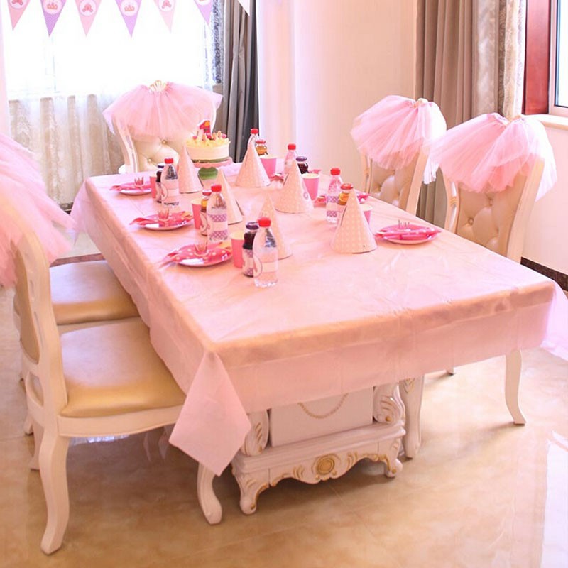 137cm*274cm blå/lyserøde duge regnbue pastel festdekoration dåb macaron farve baby shower 1st fødselsdag dug