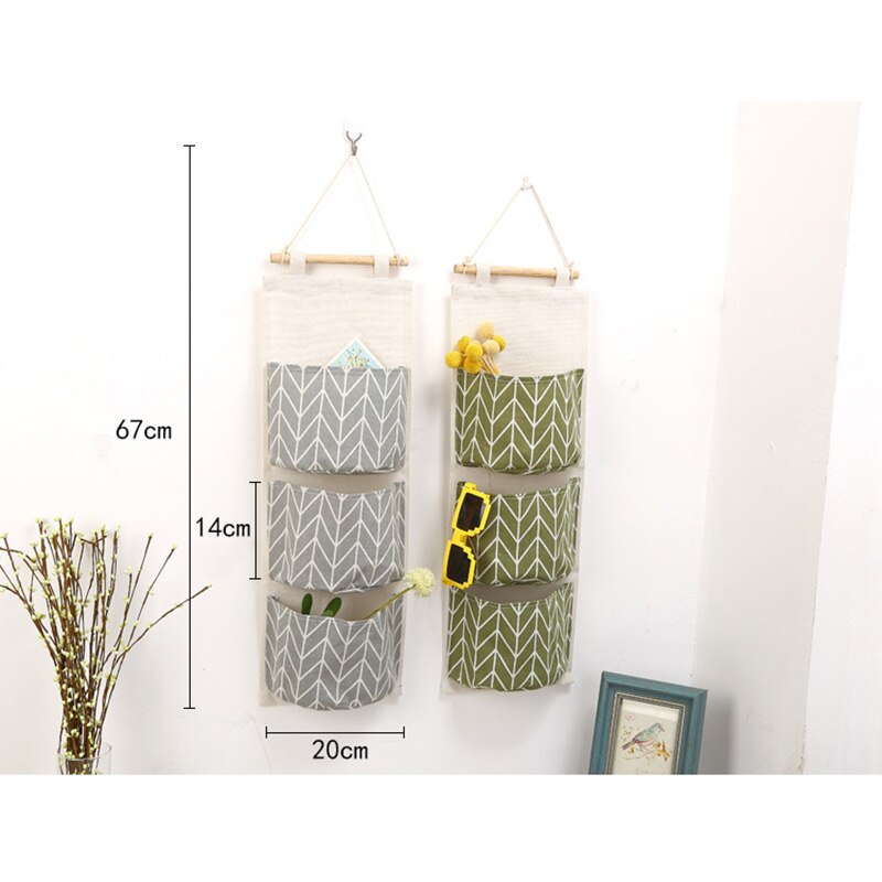 3 Grids Wall Opknoping Organisator Opbergtas Met Speelgoed Decor Pocket Pouch