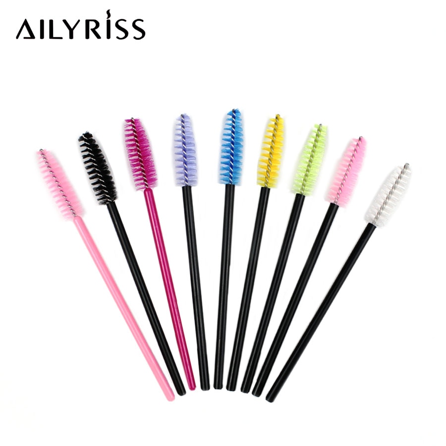 500 Stks/pak Wegwerp Kristal Wimper Borstel Kam Wimpers Extension Mascara Wands Make-Up Professionele Beauty Tool