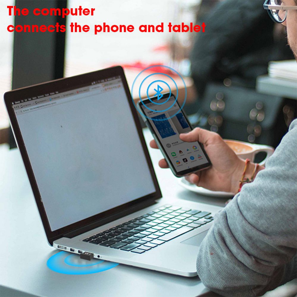 USB Bluetooth 5.1 Adapter Transmitter Receiver Bluetooth V5.1 Audio Bluetooth Dongle Wireless USB Adapter For PC Laptop Computer
