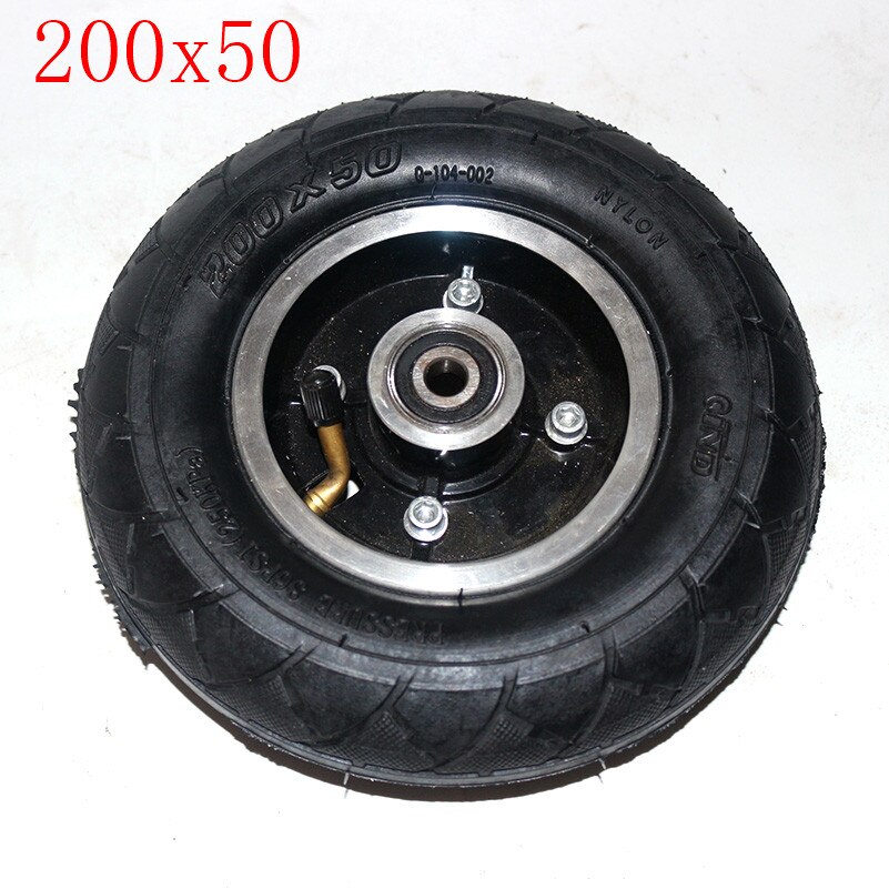 200*50Electric Scooter Tyre With Wheel Hub8" Scooter 200x50 Tyre Inflation Electric Vehicle Aluminium Alloy Wheel Pneumatic Tire: tyre with wheel rim