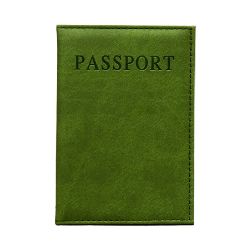 2022 1Pc Pu Vrouwen Paspoorthouder Paar Modellen Meisjes Reizen Paspoort Cover Unisex Kaart Case Man kaarthouder: Green