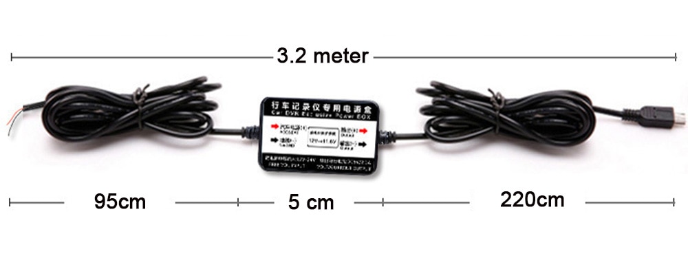 Auto kabel Voor Auto Dvrs Voltage 12 V Naar 5 V 0.5A-2A Mini Waarschijnlijke Transformers Lange 3.5 Meter voor Auto Video Recorder