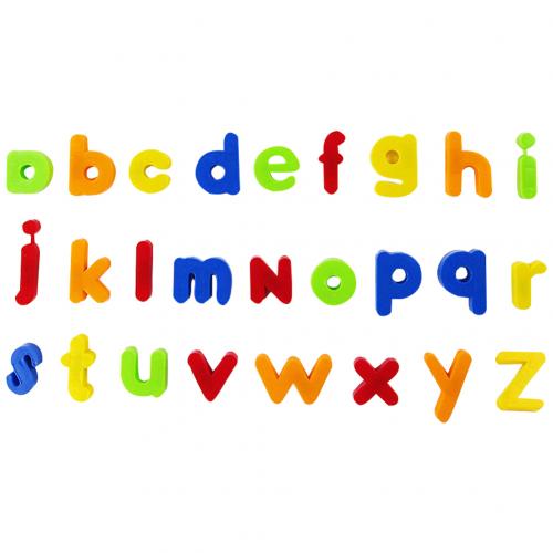 Multifarvede magnetiske tal alfabet køleskab magnet læring uddannelse børn legetøj køleskab magnet læring stave tælle legetøj: Lille bogstav