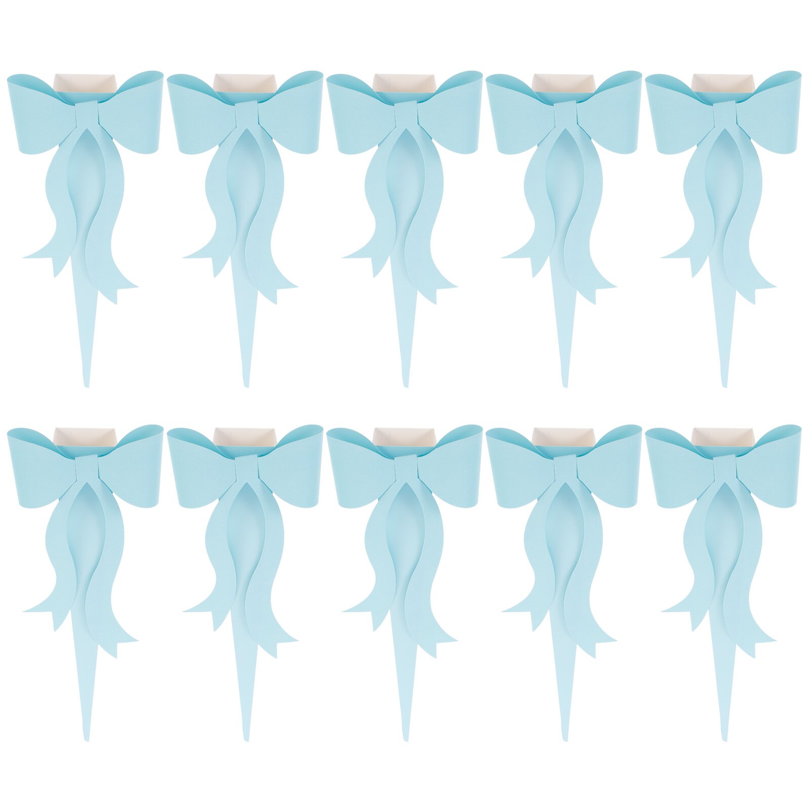 10 Sets Flower Packing Box Handheld Flower Wrapping Box Decorative Box for Bouquet: Blue