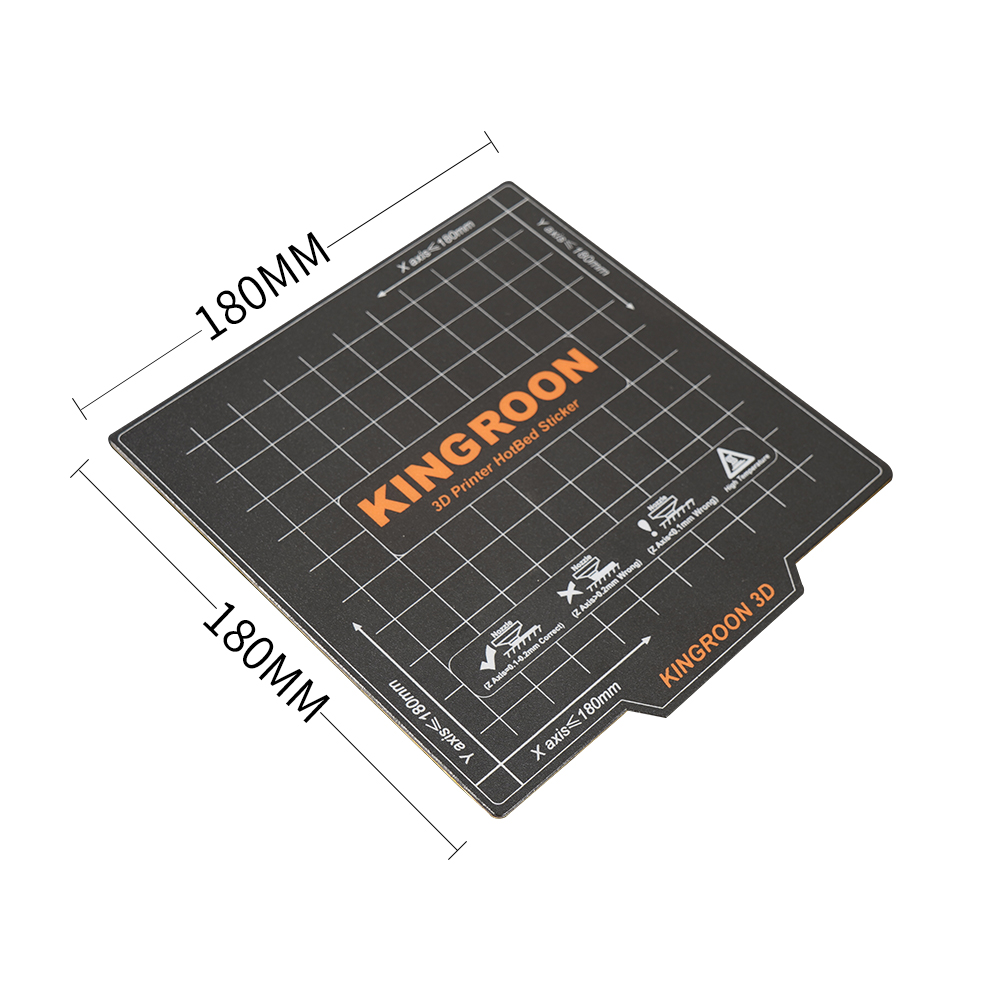 Kingroon KP3S 3D Printer Pei Warmte Bed Magnetische Film Glas Plaat Ultra-Base Bed Afdrukken Platform Glazen Plaat 180X180mm: Magnetic Film