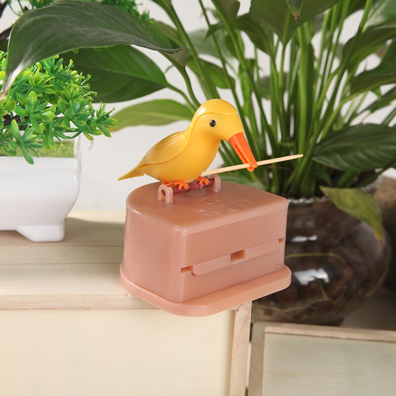 Cute Bird Shape Toothpick Holder Container Automatic Toothpick Dispenser Toothpick Storage Box Table Toothpick Case Home Decor