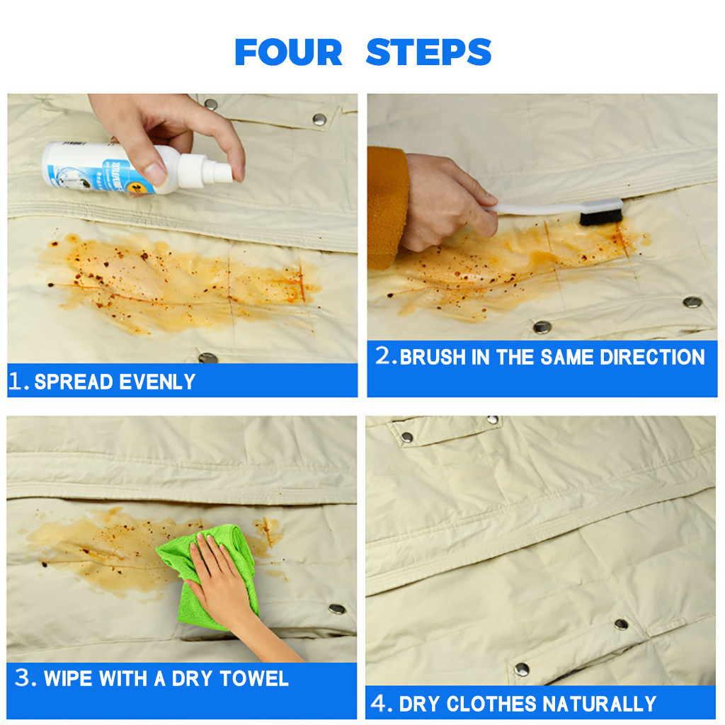 Roupas sem água Espuma de Limpeza Domésticos Sofá Tapete Sapatos Spray De Limpeza Para Baixo Casaco livre-Lavagem Spray # ES