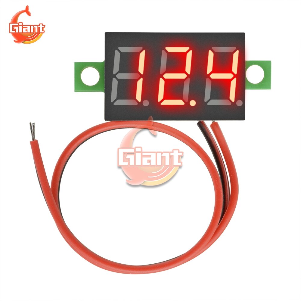 Mini Digital Voltmeter 0.36 inch Voltage Tester Meter 0.36&#39;&#39; DC 4-30V 3 Digit LED Display Adjustment Voltmeter Red Blue Panel