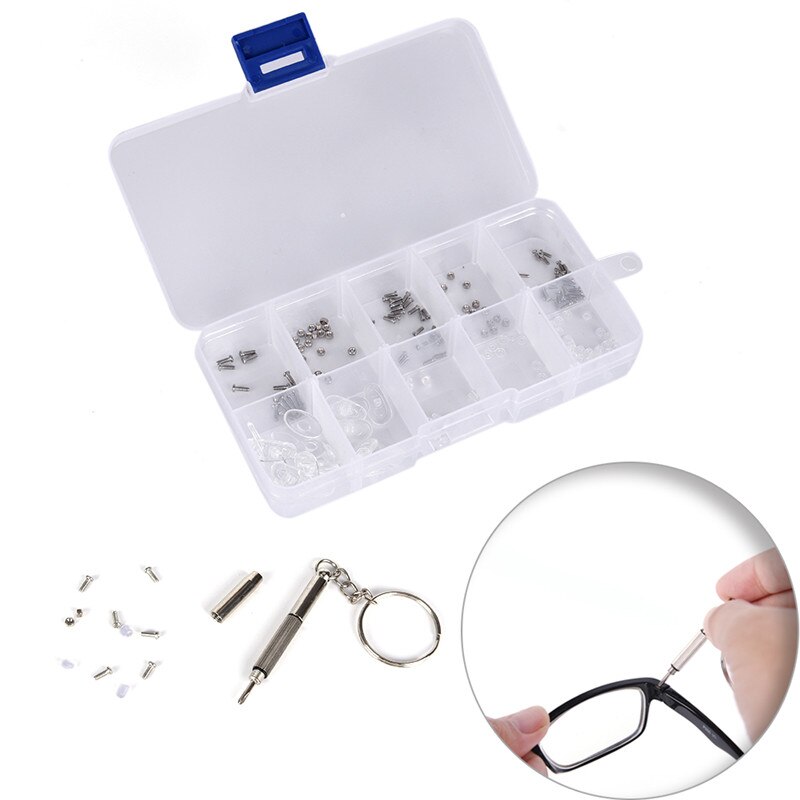 Juego de tornillos y tuercas para gafas de sol, herramienta de reparación óptica, surtido