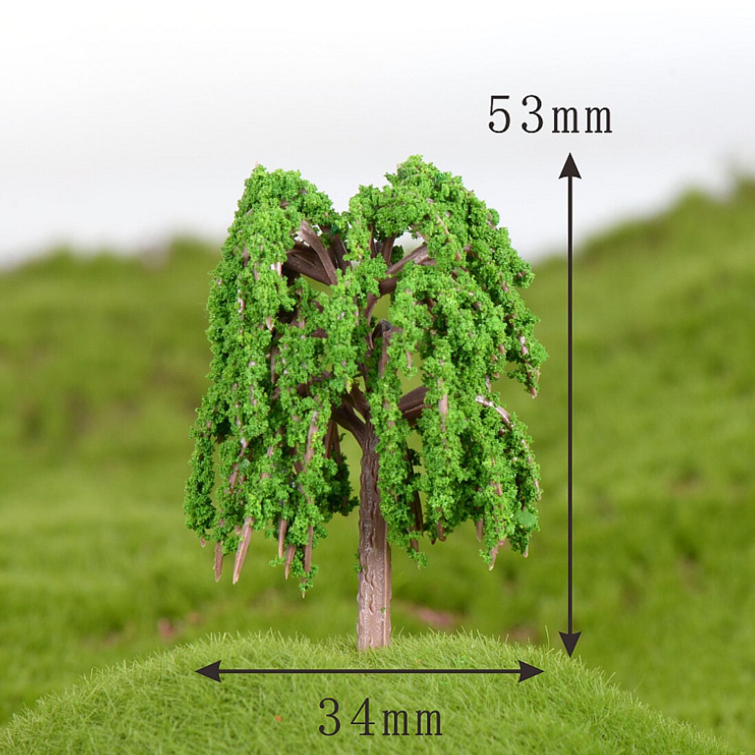 Alberi Modello - 20 Pz - 5.3cm / 6.6cm - Scala HO 1:85 - Paesaggio Diorama