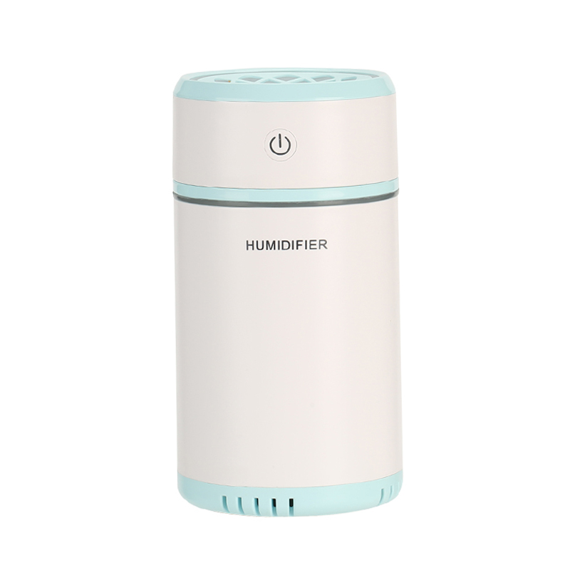 Bil essensiell oljediffusor mini ultralyds trekkende luftfukter ledet nattlys usb aromaterapi fogger luftfukter: Blå