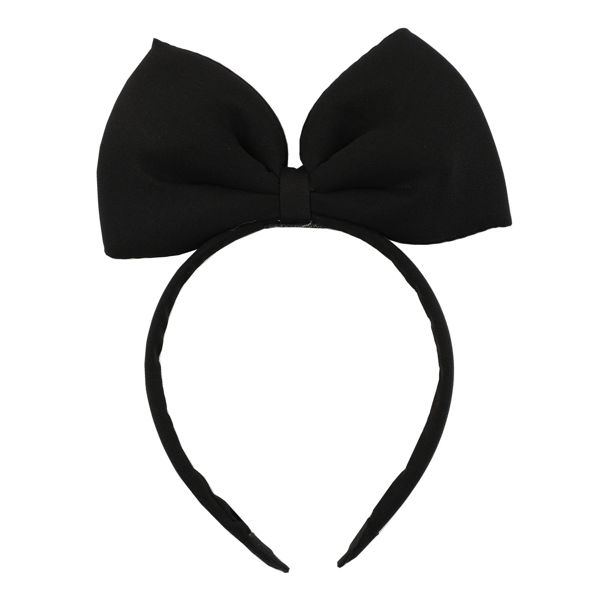 Cute Big Bow Hairband Soft Elastic Bowknot Headband for Girls Hair Accessories Party and Cosplay: black