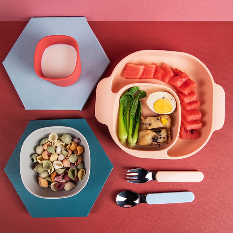 Hoge Siliconen Kom Platen Voor Baby 'S Kids Peuters Veilig Baby Plaat Baby Voedingssupplement Kom Uej