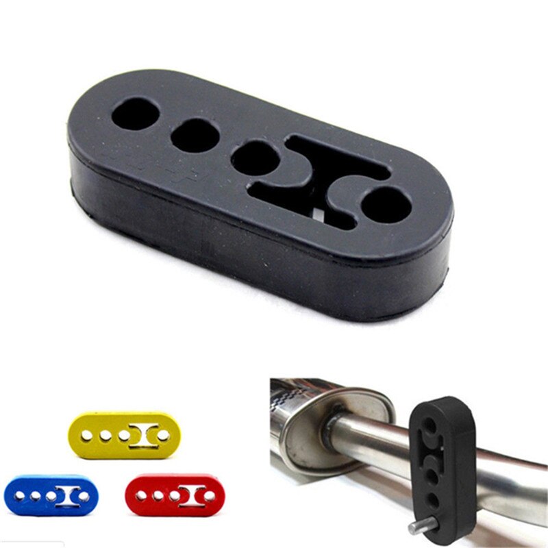 11cm staffe di montaggio in gomma per tubo di scarico regolabili universali a 4 fori per auto, parti di ricambio per auto