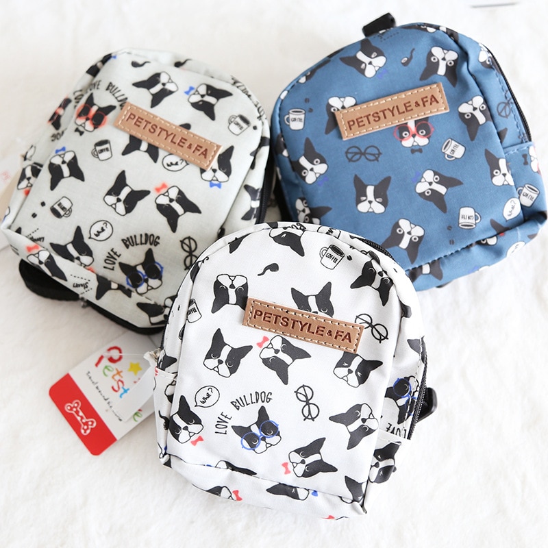 Petstyle Hond Rugzak Bulldog Print Kleine Dier Self-Rugzak Teddy Hond Schooltas