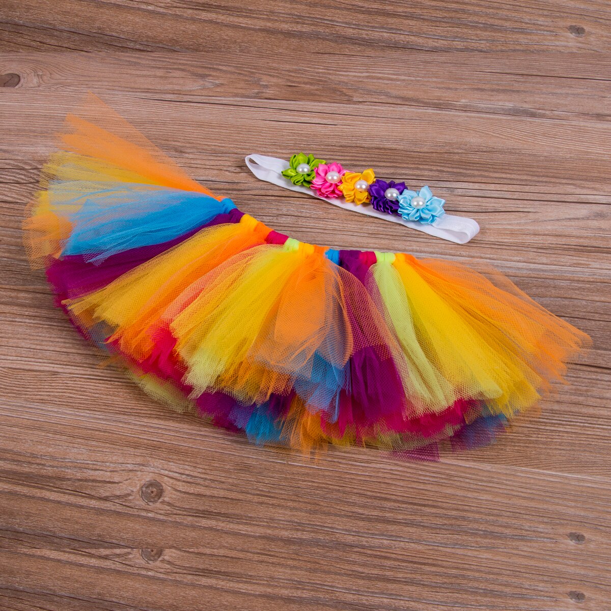 20Cm Tutu Rok Meisje Rokken Pasgeborenen Prinses Pettiskirt Party Dance Regenboog Tule Rokken Meisjes Foto Schieten Kostuums