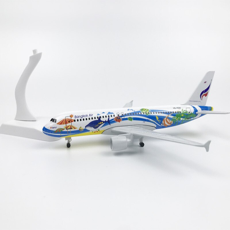 Children's Toy Model 20CM Alloy Model A320 Bangkok Fish Aircraft Model Static Model Boy Birthday