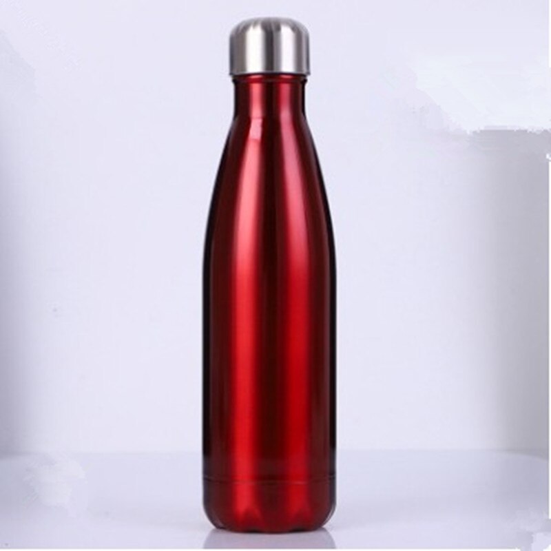 350/500/1000ml termokoppar vakuumkolv värme vattenflaska rostfritt stål värmeisolering dryck flaska termos vakuum bärbar: 350ml / Röd