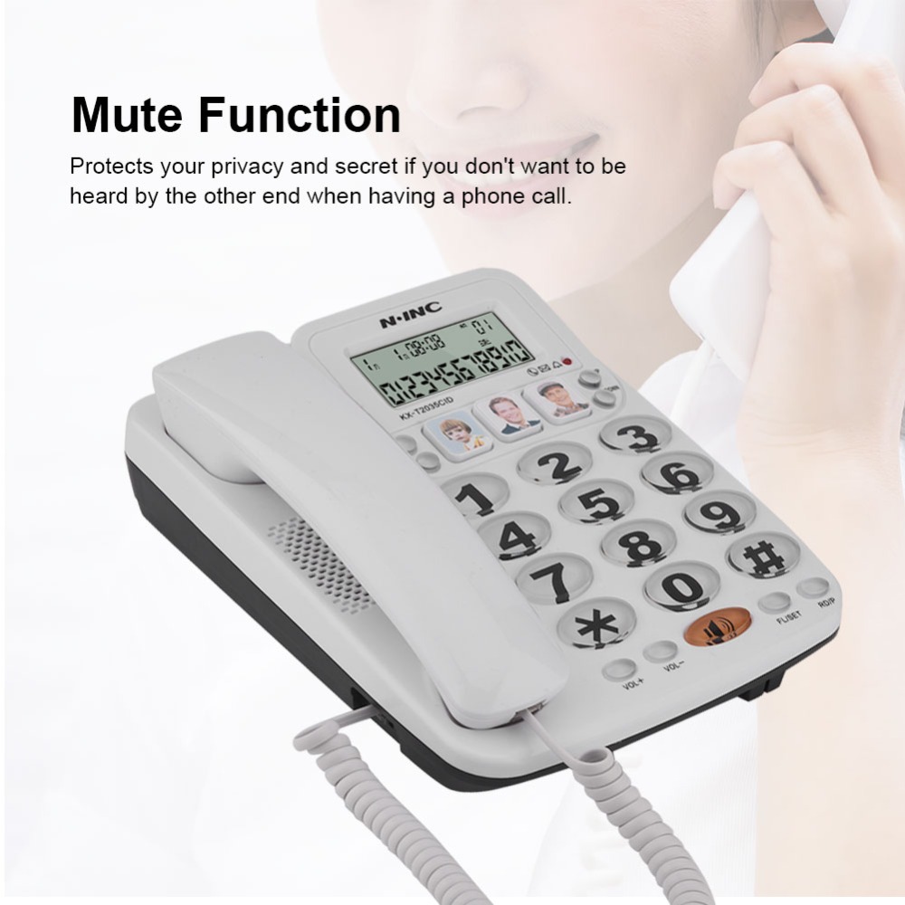 KX-2035CID 2-line Corded Phone with Speakerphone Speed Dial Corded Phone Incoming Call Display with Caller ID for Home Office