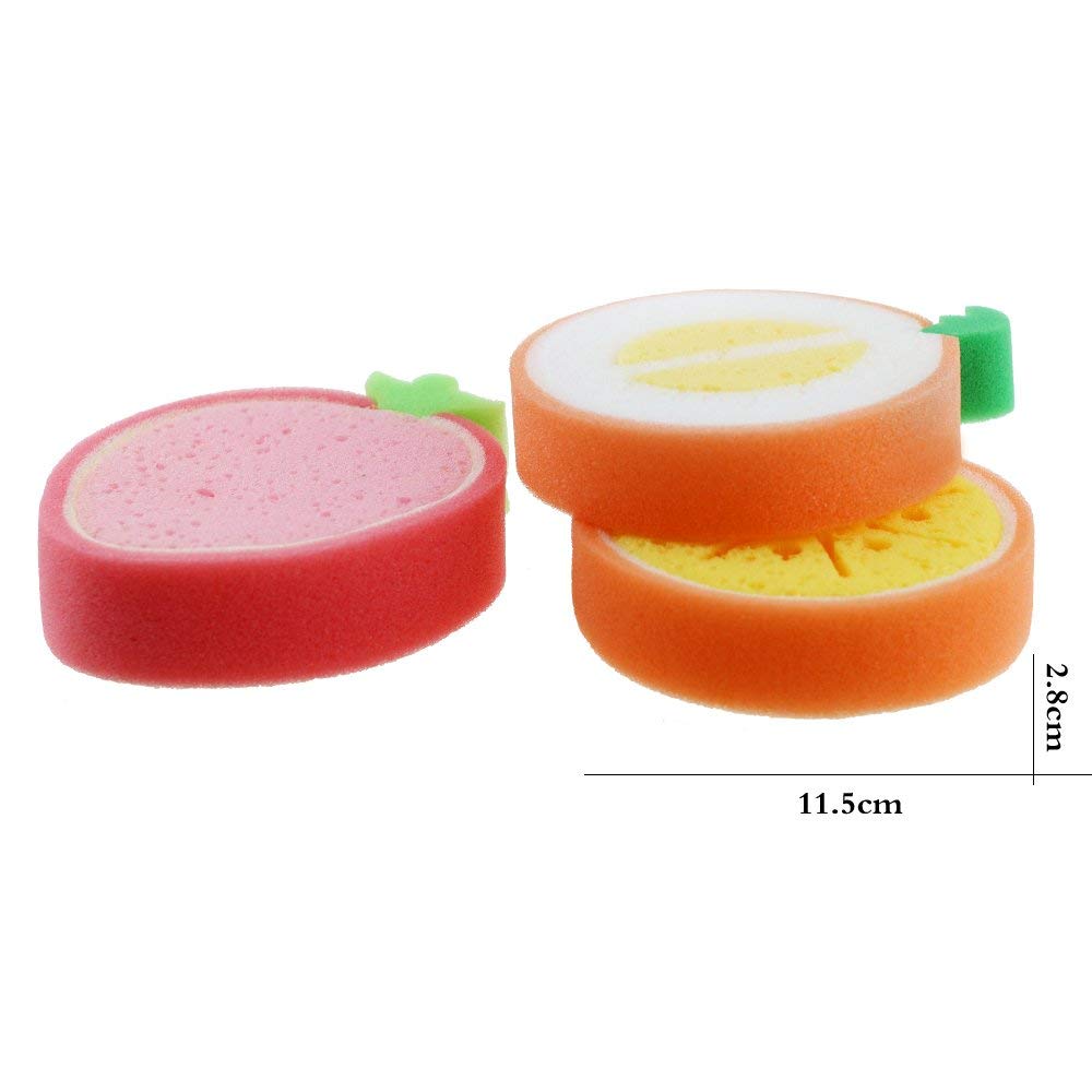 4 stks søteste bademelon, jordbær, oransje, mango badekrem er lett å forårsake skum, myk og skader ikke babyens hud