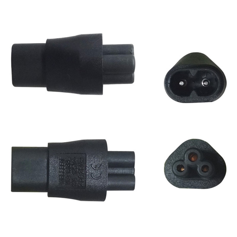 C5-C8 IEC 320 C5 to C8 AC Adapter, IEC 3Pole Female to 2Pole Figure 8 Male Power Adapter