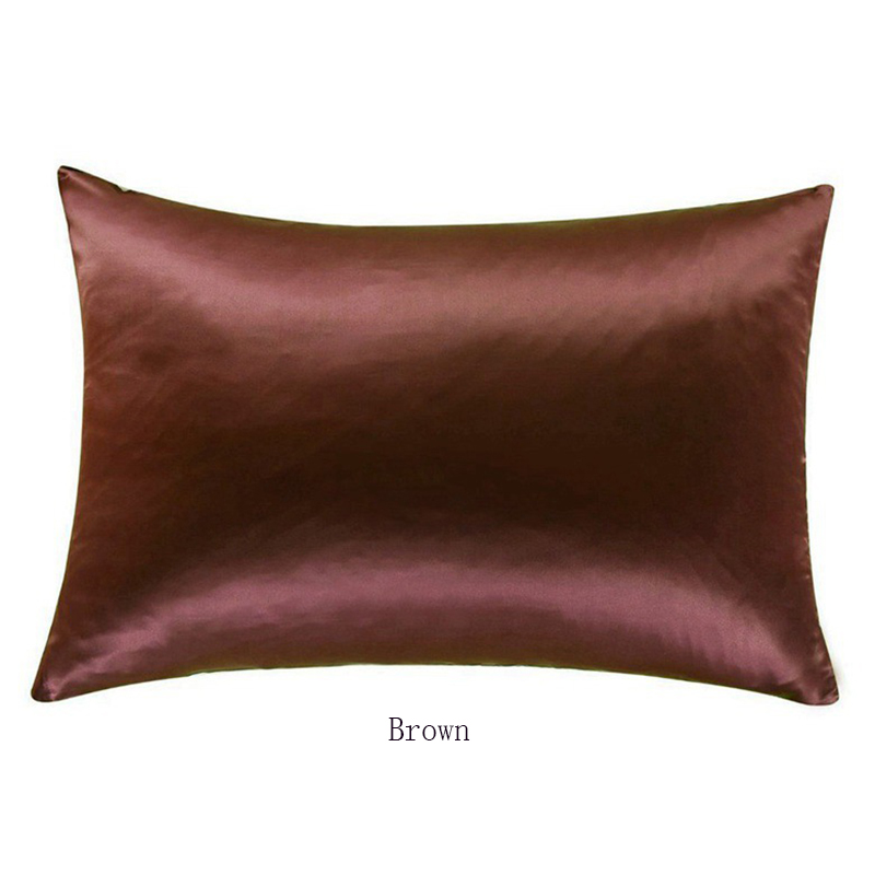 Pehmeämpi silkkiäistoukkien kaksipuolinen silkkityynyliina tyynyliina 1 kpl silkkiä 48cm x 74cm 12 väriä valittavissa: Ruskea