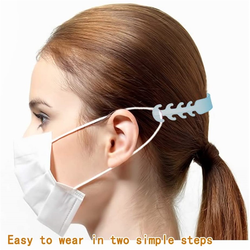 OLOEY doux masque facial oreille crochets boucle enfants réglable Earache Fixer anti-dérapant masque oreille poignée Extension crochet masques porte-boucle