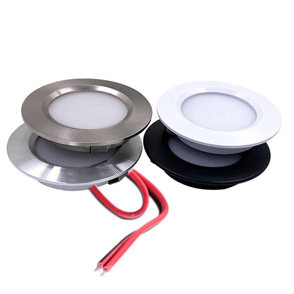 68mm encastré LED Downlight 3W 12V DC trou 55mm 2 1/2 pouces encastré RV Camper lumière mince LED placard lumière rondelle ampoule barre lumière