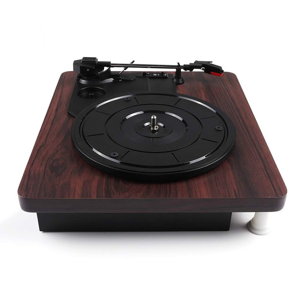 MDY-1305-1 Wood Color Record Retro Player Portable Audio Gramophone Turntable Disc Vinyl Audio RCA R/L 3.5mm Output
