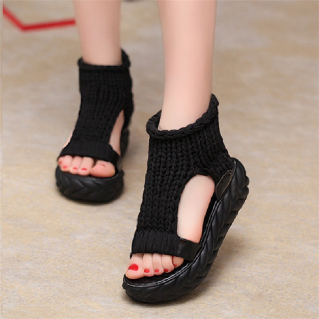 2024 Vrouwen Platform Sandalen Zomer Gladiator Sandalen Schoenen Dikke Hakken Dames Wit Sandalias Casual