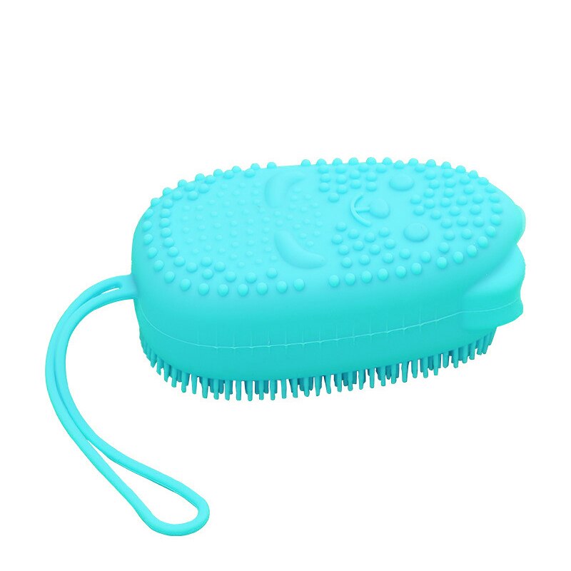 Corps douche frotter Massage éponge rapide moussant bain brosse salle de bain Silicone doux frottement Massage bulle bain éponge brosse: D