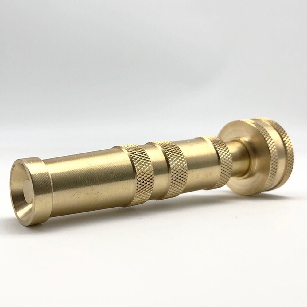4 Inch Solid Brass Garden Hose Nozzle Heavy Duty Easy Twist Water Adjustable Hose Nozzle Garden Watering Accessories