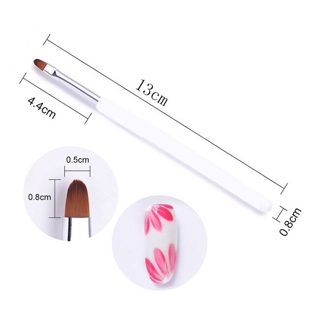 Mobray-vernis à ongles Gel à double extrémité, brosse acrylique avec poignée avec strass, stylo de peinture de manucure à faire soi-même: MJ27