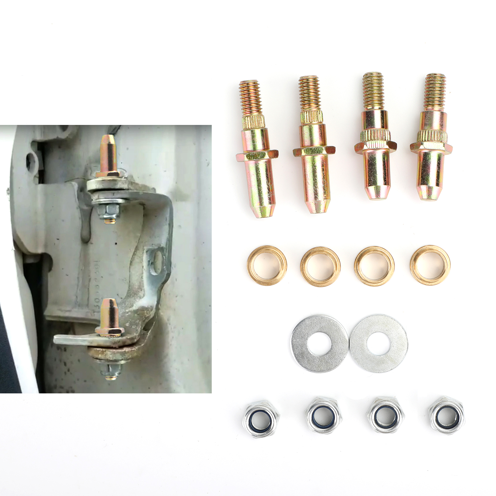 Areyourshop Door Hinge Pins Pin Bushing Kit For Chevy GMC Fullsize Truck SUV 19299324 Fullsize Truck SUV Door Hinge Pin Car Part