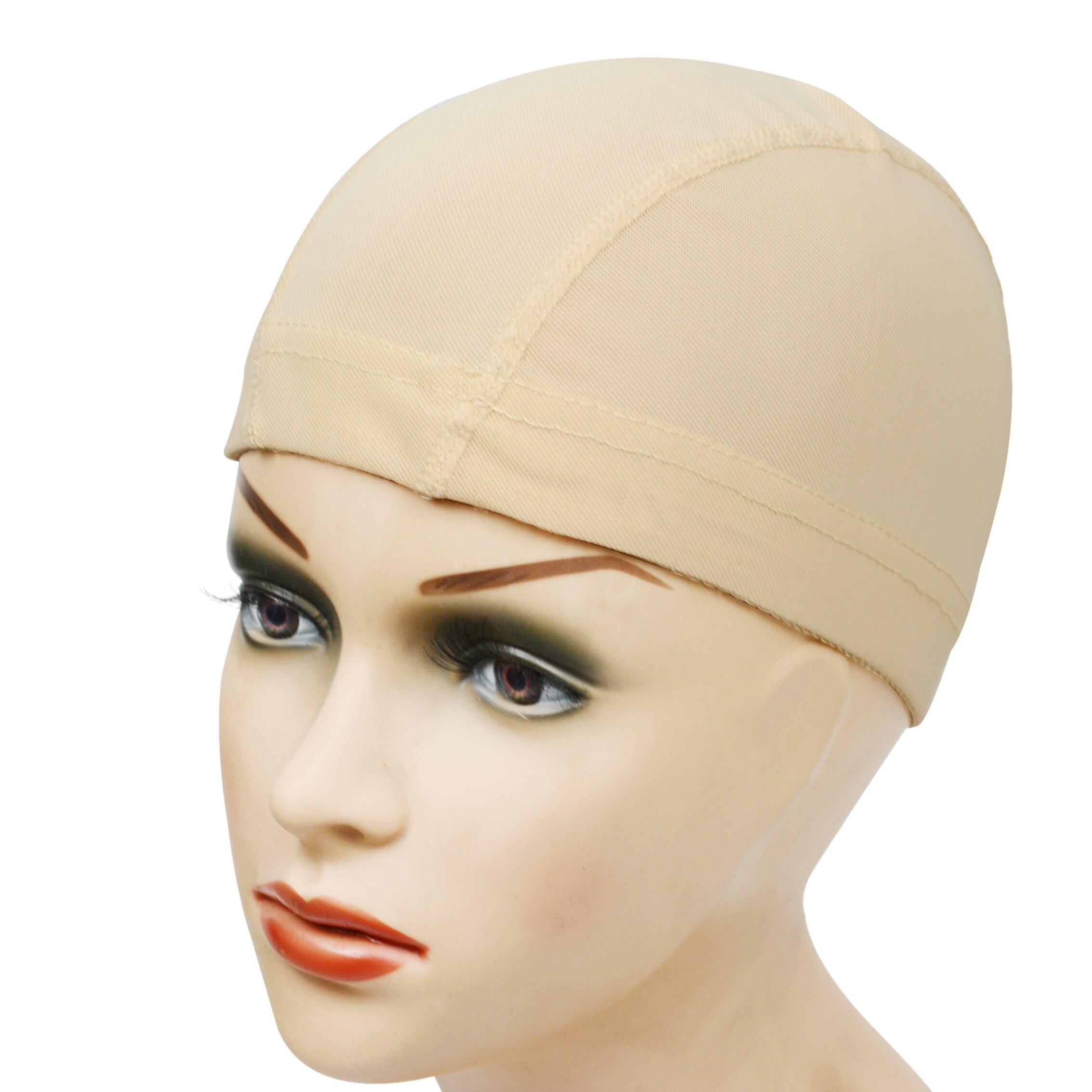 3 unids/lote negro, beige Domo Peluca de trenzas africanas Caps cosida fácil en el cabello tejido elástico Cap nailon elástico malla transpirable red hairnet